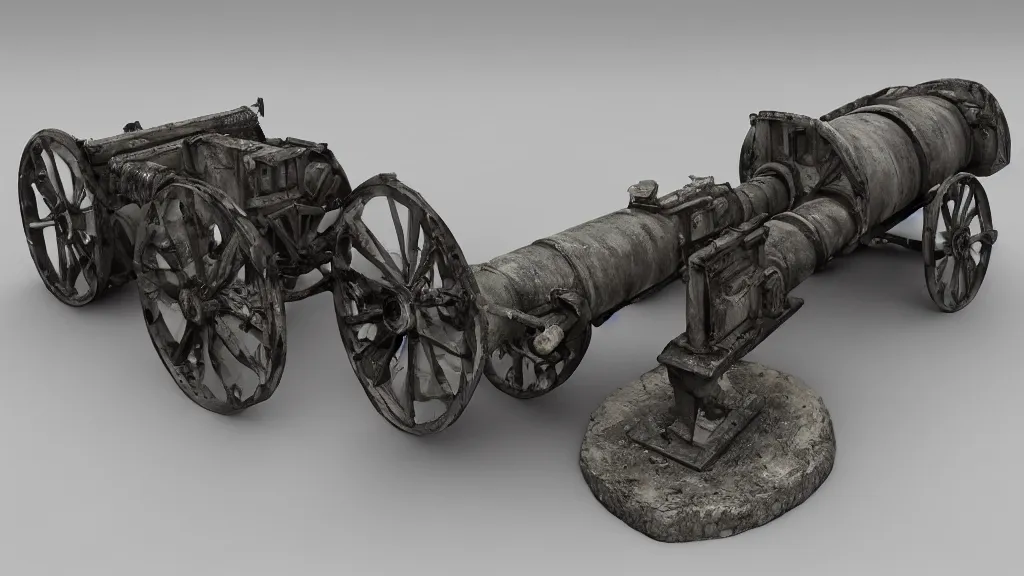 Prompt: artillery cannon, high quality, high detail, photorealistic,