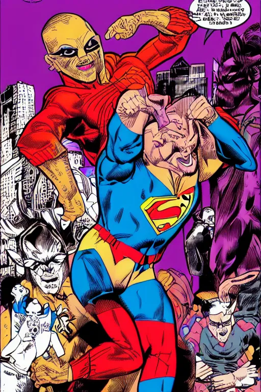 Image similar to Portrait of singer Bad Bunny, face transforming in a Rabbit, DC Comics, digital illustration by George Perez and Jim Lee