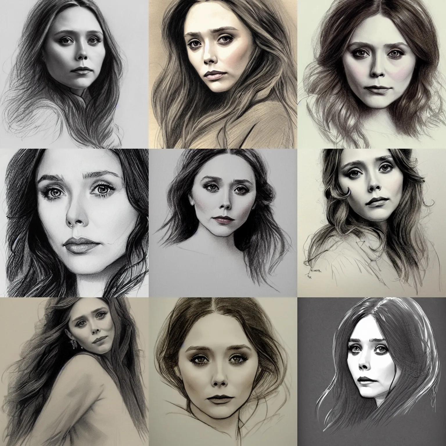 Elizabeth Olsen face sketch portrait  wanda  wandavision Scarletwitch   YouTube