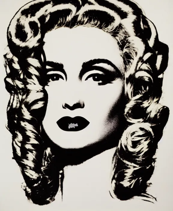 Prompt: medusa by andy warhol