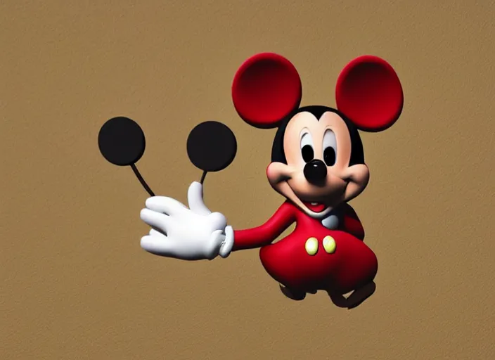 Image similar to mickie mouse in 3 d, in the style of disney