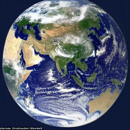 Prompt: A NASA archival photo showing the Earth to be a cube