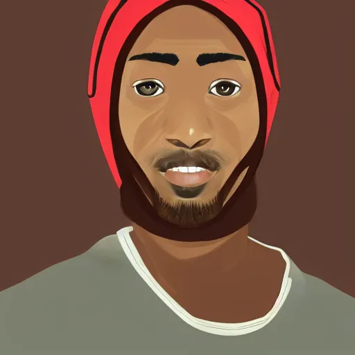 Image similar to a highly detailed headshot portrait of a african american man wearing a balaclava with a hoodie concept art