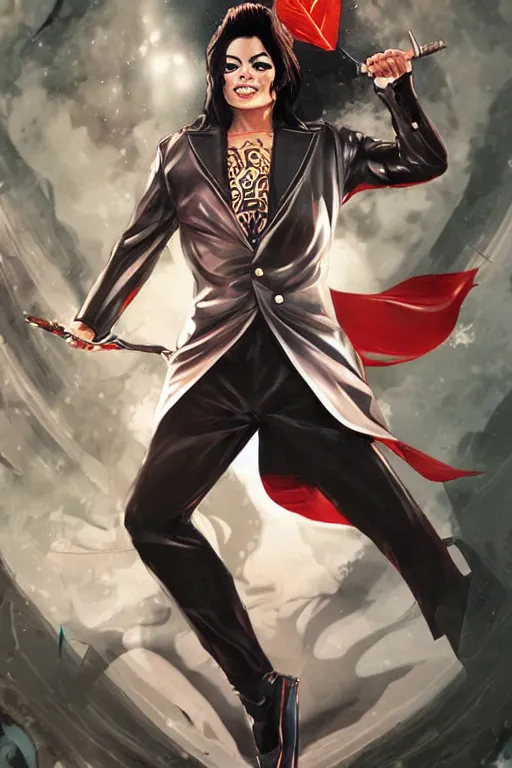Prompt: Michael Jackson on 70's in a blade and soul spinoff artbook rendered by the artist Hyung tae Kim, Stanley Artgerm Lau, trending on Artstation by Hyung tae Kim, Hardy Fowler, artbook, Taran Fiddler and Tin Brian Nguyen and Stanley Artgerm Lau
