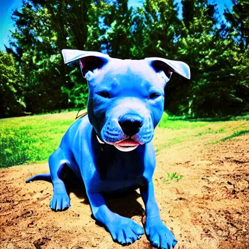 Prompt: blue nose pitbull