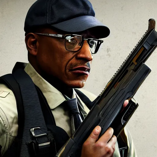 Prompt: gustavo fring as a rainbow six siege operator, 4 k, highly detailed