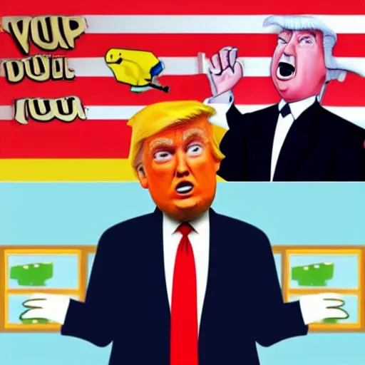 Image similar to donald trump in the style of pixar