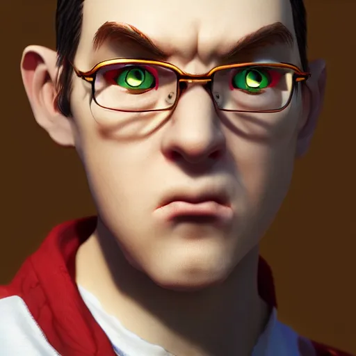 Image similar to angry video game nerd , made by Stanley Artgerm Lau, WLOP, Rossdraws, ArtStation, CGSociety, concept art, cgsociety, octane render, trending on artstation, artstationHD, artstationHQ, unreal engine, 4k, 8k,