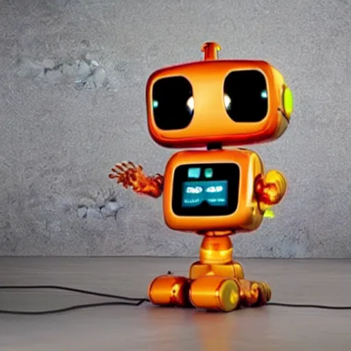 Image similar to <photo attention-grabbing robot-traits='friendly happy' robot-desires='hug'>Cute Robot has urgent message for you</photo>