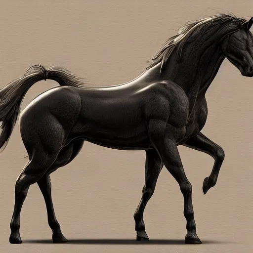 Image similar to stallion, Trending on Artstation, Hiroaki Tsutsumi style