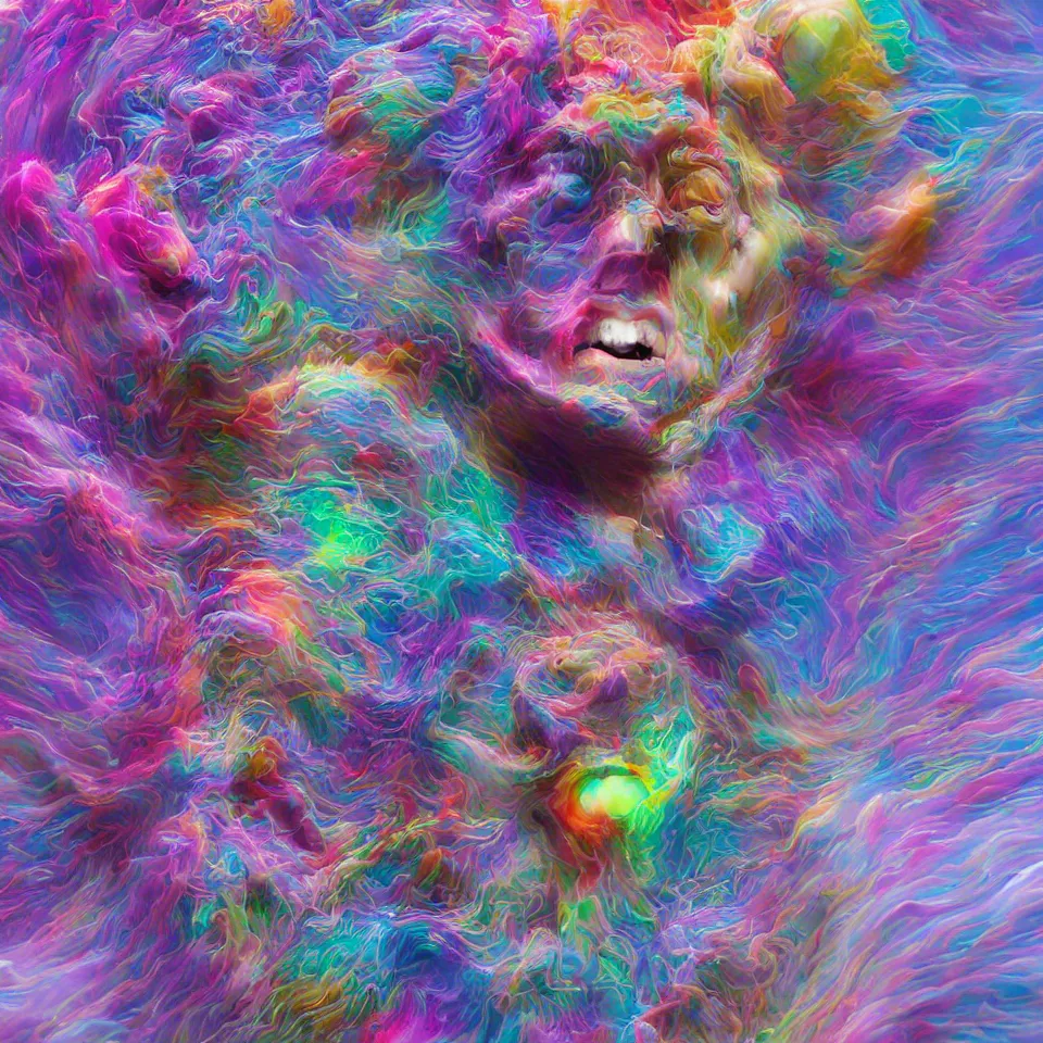 insides of a human head explode outward as a huge mass Stable