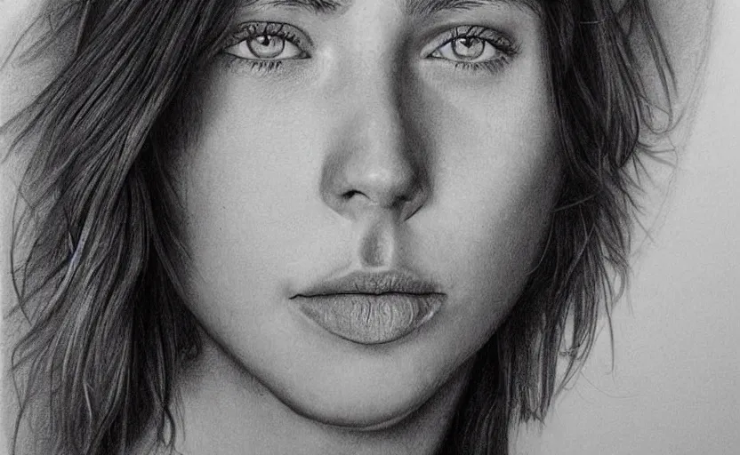 Image similar to a striking full body portrait, hyperrealistic drawing by philip weber