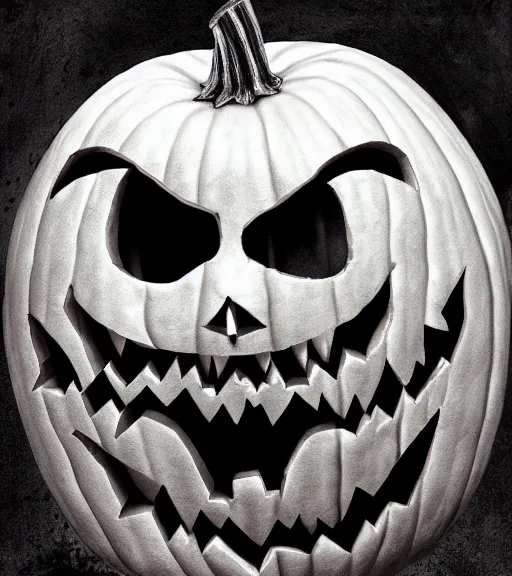 a tim burton design of a spooky carved pumpkin face, | Stable Diffusion ...