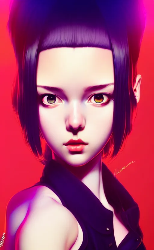 Image similar to a beautiful young british alternative music singer. optical illusion art by ilya kuvshinov lois van baarle ross tran range murata artgerm katsuhiro otomo norman rockwell. highly detailed intricately sharp focus mystically trending deviantart, pinterest, vogue italia, unreal engine 5, 4 k uhd image