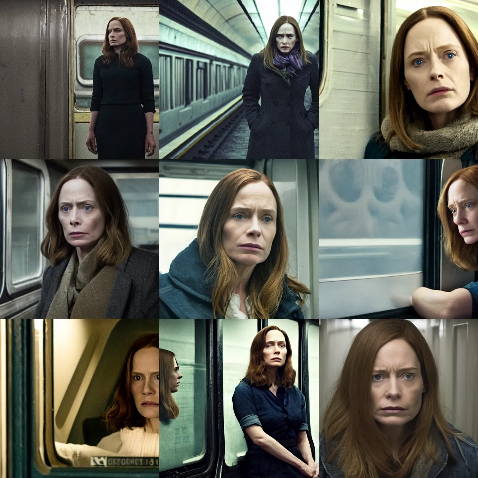 Prompt: a film still from the girl on the train ( 2 0 1 6 )