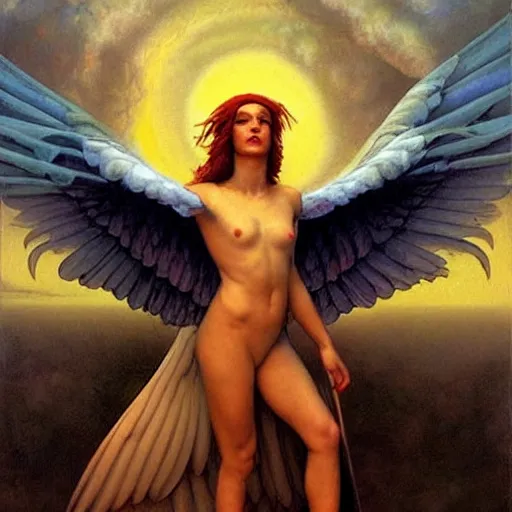 Prompt: an amazing masterpiece of art by gerald brom 👼 🌥️