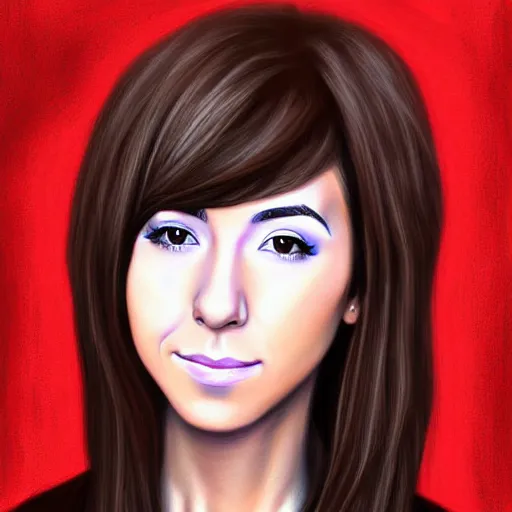 Prompt: portrait of Christina Grimmie, highly detailed, centered, solid color background, digital painting