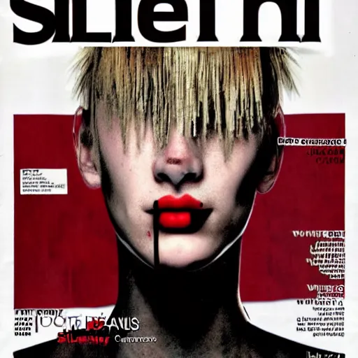 Image similar to silent hill, fashion magazine cover