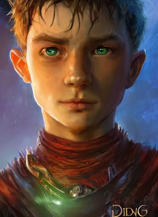 Image similar to young boy, ultra detailed fantasy, dndbeyond, bright, colourful, realistic, dnd character portrait, full body, pathfinder, pinterest, art by ralph horsley, dnd, rpg, lotr game design fanart by concept art, behance hd, artstation, deviantart, hdr render in unreal engine 5