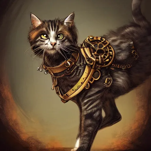 Image similar to cats concept art, steampunk, sharp focus, illustration, concept art by tooth wu