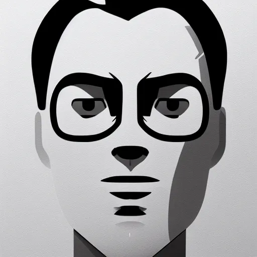 Image similar to face icon minimalist james bond, loftis, cory behance hd by jesper ejsing, by rhads, makoto shinkai and lois van baarle, ilya kuvshinov, rossdraws global illumination