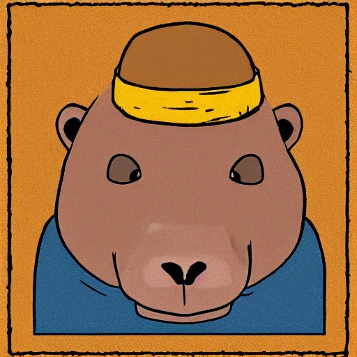 Prompt: capybara portrait by yuga labs and by J. G. Quintel, modern cartoon tv show