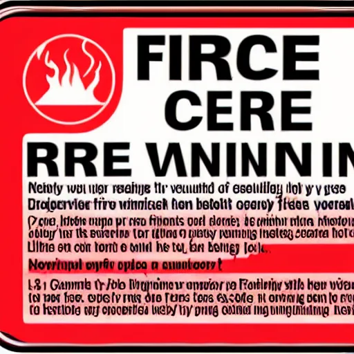 Image similar to fire warning label