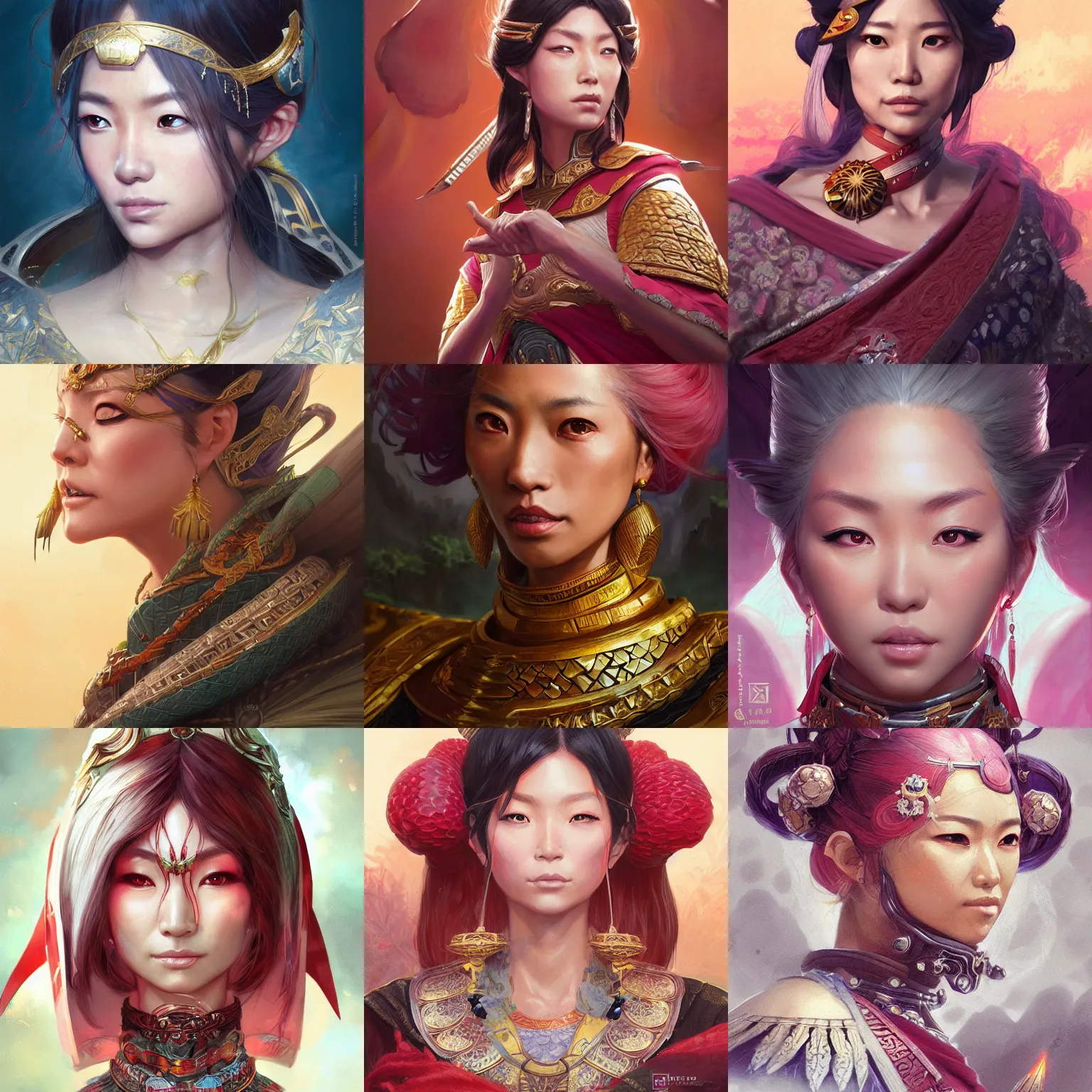 okinawan empress, d & d, fantasy, portrait, highly | Stable Diffusion ...