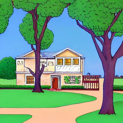 Image similar to painting of the family guy house