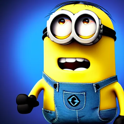 Image similar to Minion giving a thumbs up, photorealistic, hyper detailed, 8k, happy, excited, joy, crazy. Bright colors.