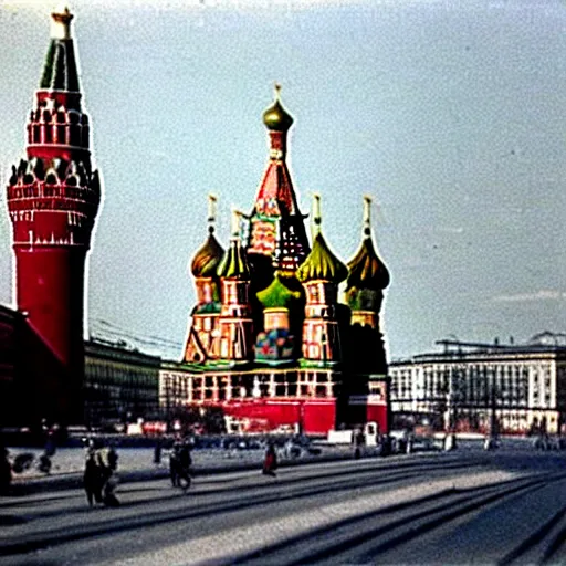 Prompt: moscow, soviet union, photograph from the 6 0 s