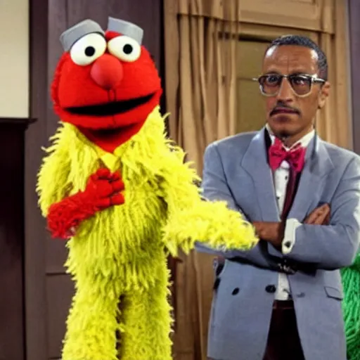 Image similar to Gustavo Fring from breaking bad in sesame street