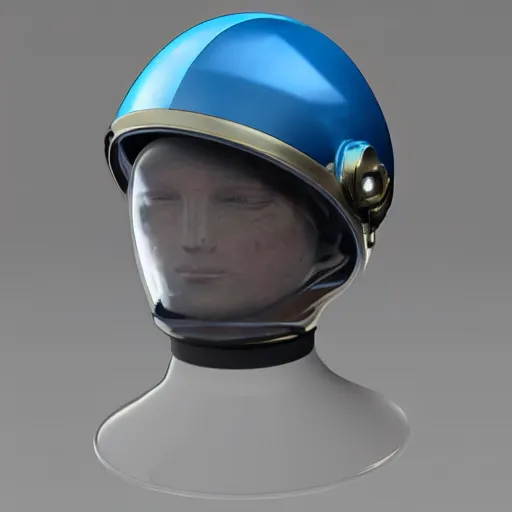 Image similar to highly detailed futuristic alien space helmet product photo