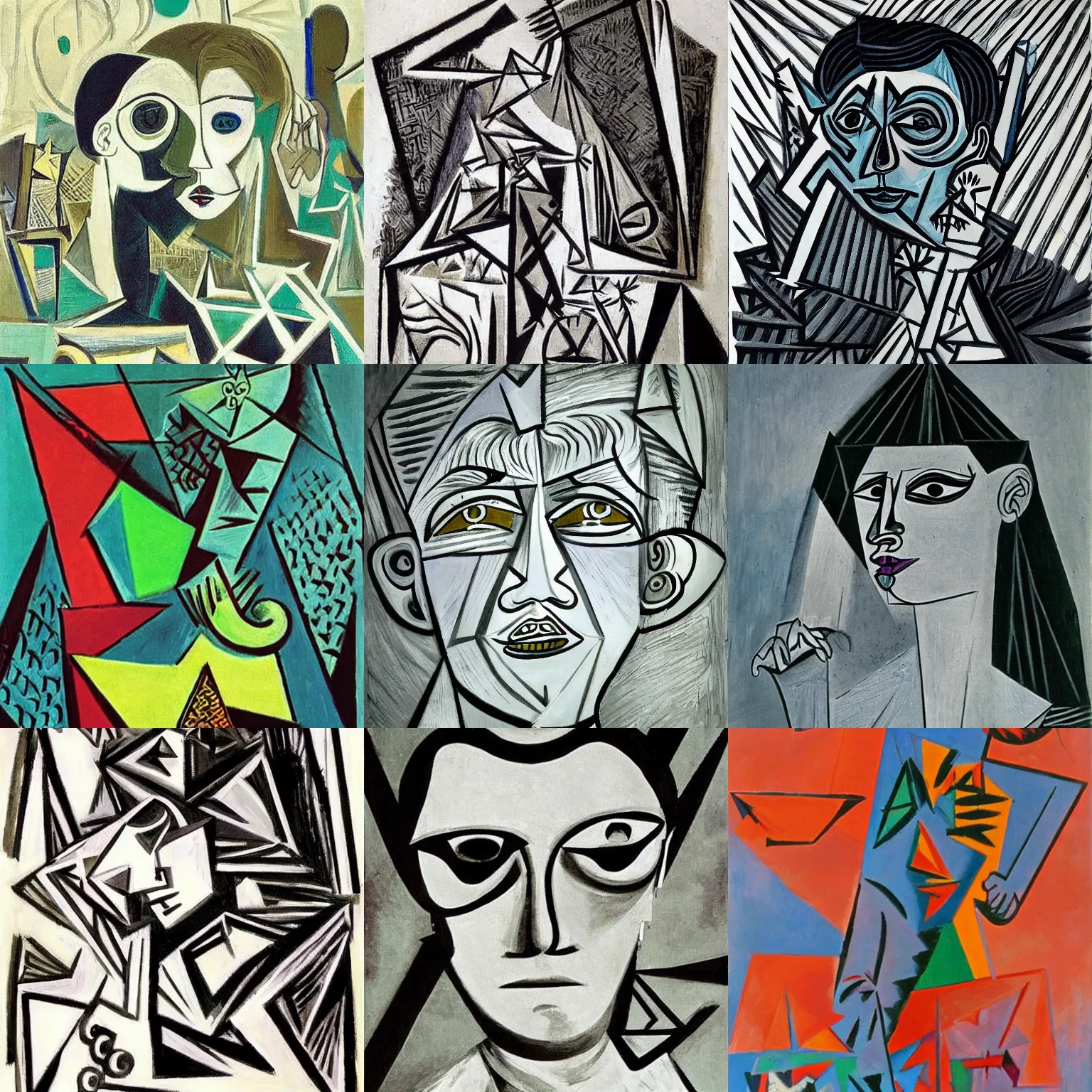 Prompt: darkwave art by Pablo Picasso