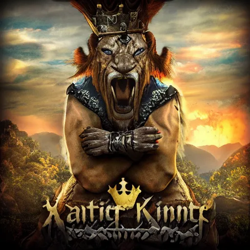 Image similar to The king welcomes you too AVATAR Country - Avatar Swedish Heavy metal band, Realistic, HDR, HDD, Dynamic Lighting