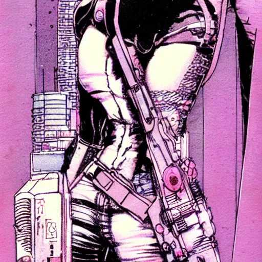 Image similar to android, killer - girl, full body, close - up, 1 / 6 katsuya terada, style of cyberpunk, night, city,