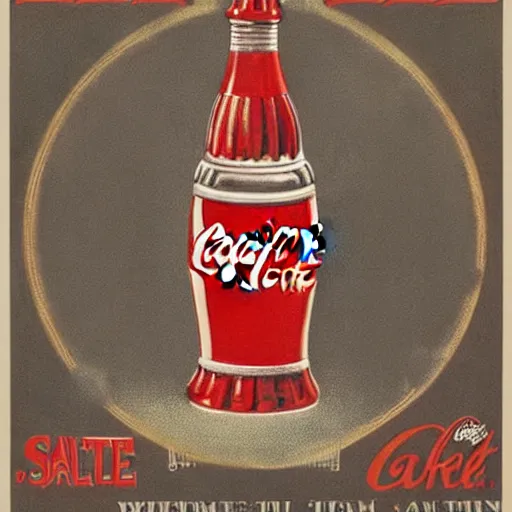 Prompt: highly detailed coke poster by Joseph Christian Leyendecker sharp 4K