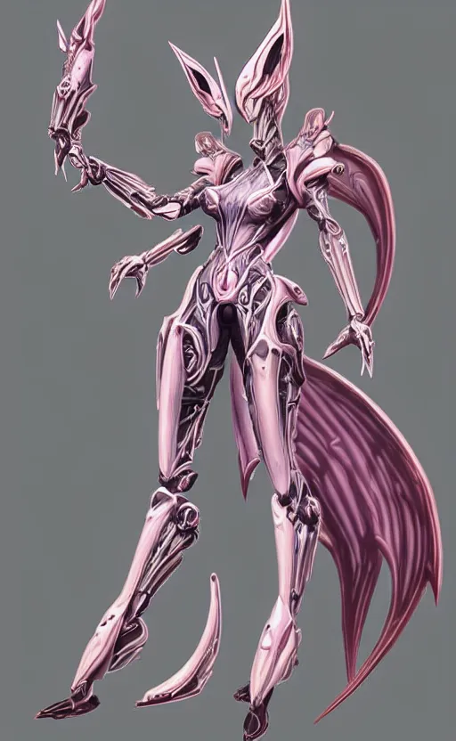 Image similar to extremely detailed goddess shot, front shot, low shot, of a beautiful saryn warframe, that's a giant beautiful stunning anthropomorphic robot female dragon with metal cat ears, standing elegantly on a mountain, detailed sharp robot dragon claws, robot dragon feet, streamlined pink armor, thick smooth warframe thighs, long elegant tail, detailed warframe fanart, destiny fanart, high quality digital art, giantess art, furry art, 3D realistic, warframe art, Destiny art, furaffinity, DeviantArt, artstation, 8k HD, octane render