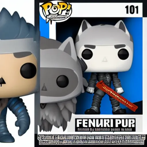 Prompt: fenrir funko pop