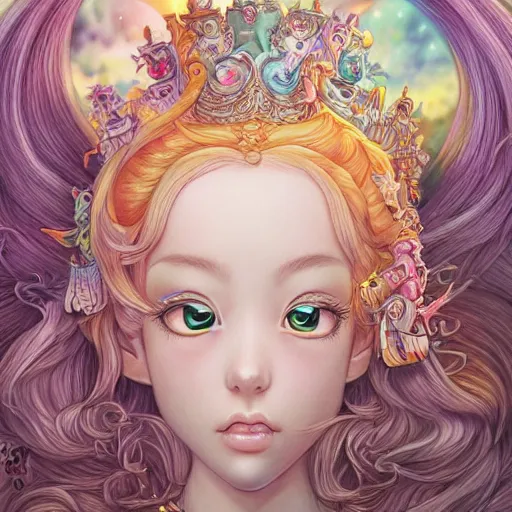 Prompt: a worm queen princess, beautiful shadowing, 3 d shadowing, reflective surfaces, illustrated completely, 8 k beautifully detailed pencil illustration, extremely hyper - detailed pencil illustration, intricate, epic composition, very very kawaii, masterpiece, bold complimentary colors. stunning masterfully illustrated by artgerm, range murata