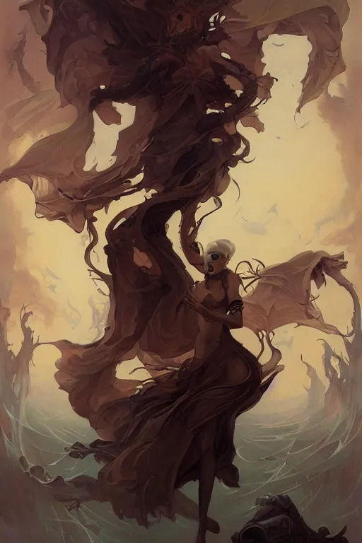 Image similar to Certain death by Peter Mohrbacher in the style of Gaston Bussière, Art Nouveau