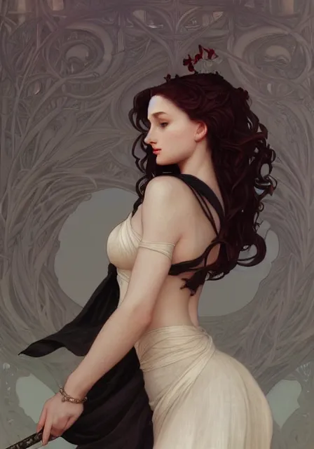 Image similar to sansa witch long nose, intricate, elegant, highly detailed, digital painting, artstation, concept art, smooth, sharp focus, illustration, art by artgerm and greg rutkowski and alphonse mucha and william - adolphe bouguereau
