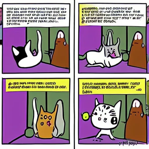 a funny comic strip about dogs and cats | Stable Diffusion | OpenArt