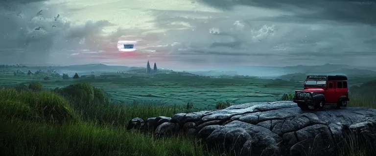 Land Rover Defender 110 (1985), an epic fantasy, | Stable Diffusion ...