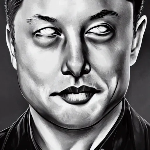 Image similar to A portrait of Elon Musk's face on a shiny egg. Polished.