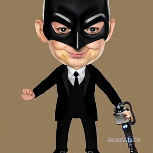 Prompt: Rowan Atkinson as Batman, detailed, dinamic lighting, gothic