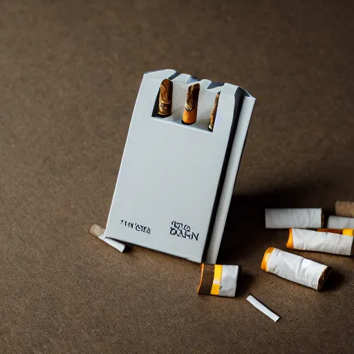 Prompt: a pack of cigarettes but it's beacons inside, product photography