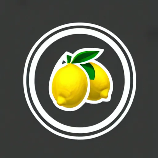 Image similar to logo of a lemon, professional graphic design, clean, smooth