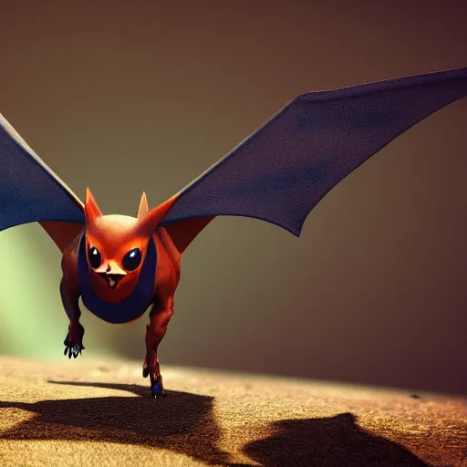 Image similar to photography of a realistic zubat animal, ultra detailed, 8 k, cinematic lighting, natural background, trending on artstation, pokemon