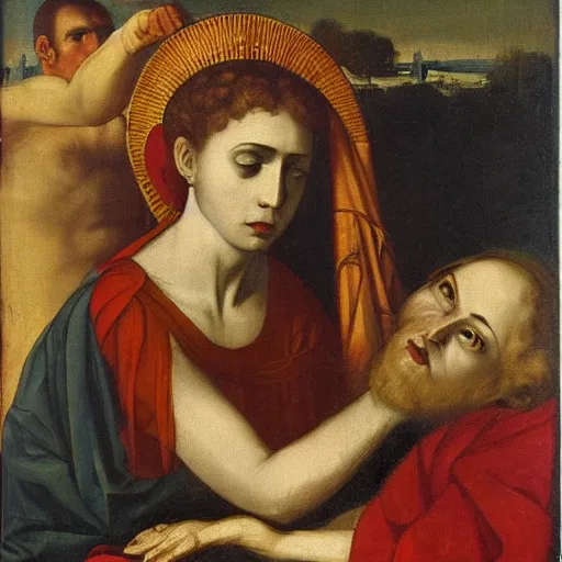 Prompt: salome with the head of saint john the baptist